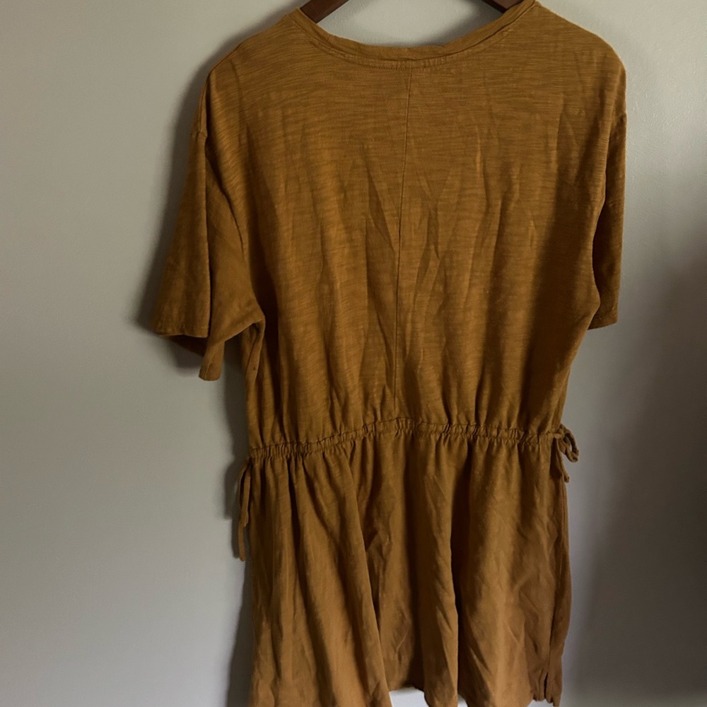 Old Navy | Mustard Yellow Cinched Waist T Shirt Dress - Picture 5 of 5